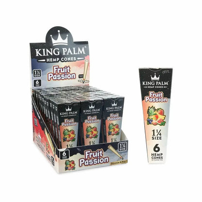 King Palm - 1 1/4 Size Hemp Cones - 6 Counts Per Pack - 30 Packs Per Box - Smoke empire