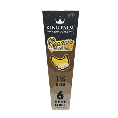 King Palm - 1 1/4 Size Hemp Cones - 6 Counts Per Pack - 30 Packs Per Box - Smoke empire