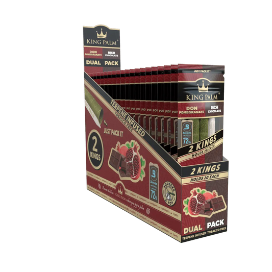 King Palm - Dual Pack Cones - King Size - 2 Grams - 2 Counts Per Pack - 20 Packs Per Display - Smoke empire