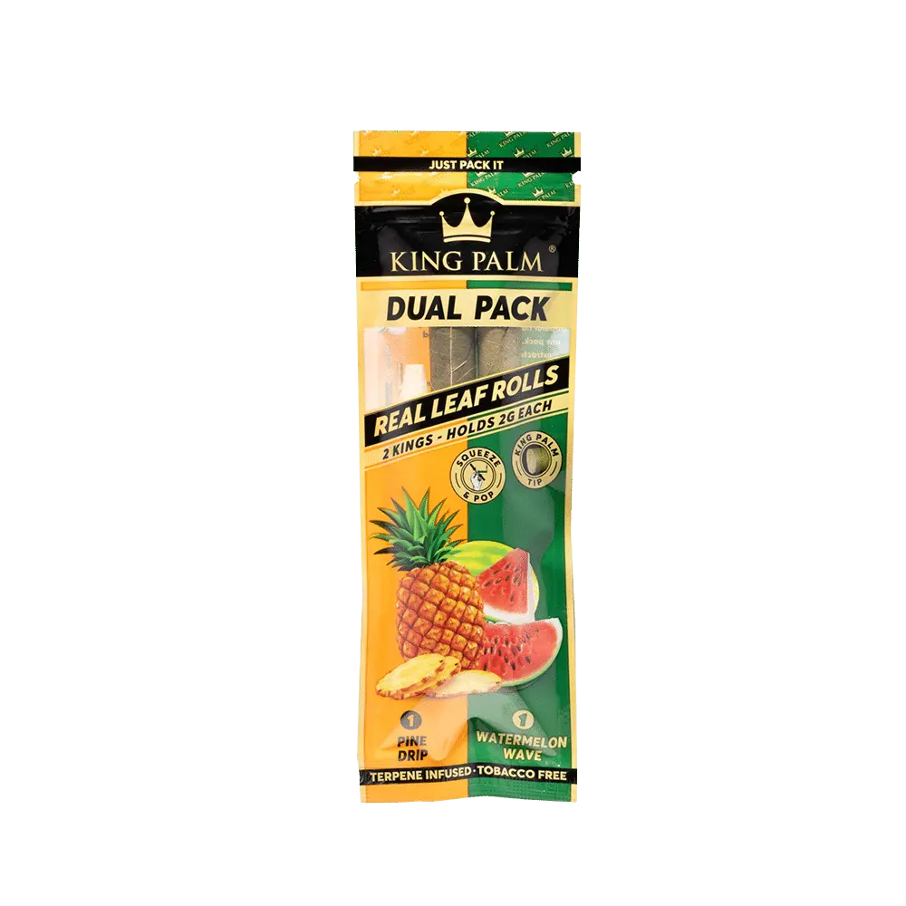 King Palm - Dual Pack Cones - King Size - 2 Grams - 2 Counts Per Pack - 20 Packs Per Display - Smoke empire