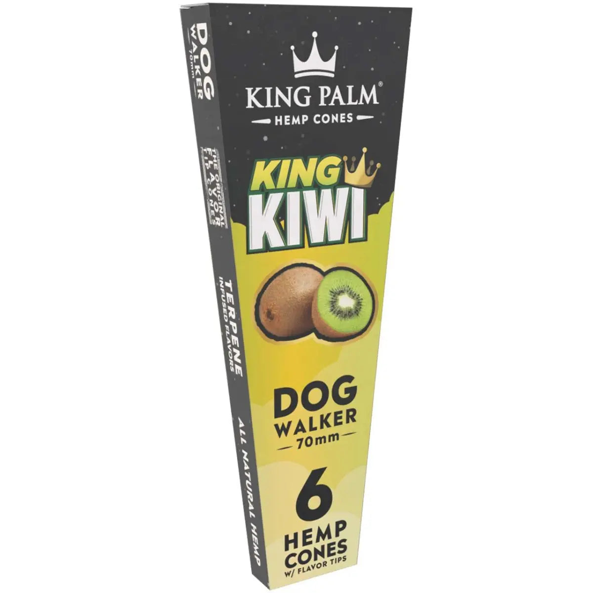 King Palm Hemp Cones - 6 Cones Per Pack - 30 Packs Per Box - King Kiwi Dog Walker - Smoke empire