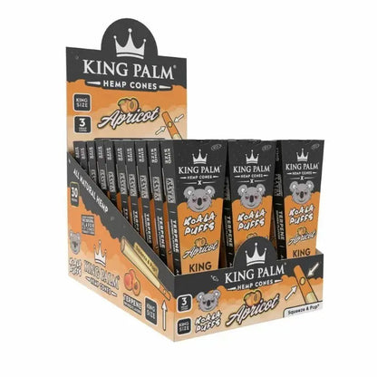 King Palm - KING SIZE Hemp Cones - 3 Counts Per Pack - 30 Packs Per Box - Smoke empire