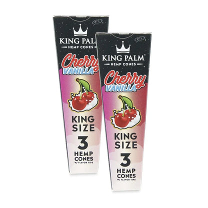 King Palm - KING SIZE Hemp Cones - 3 Counts Per Pack - 30 Packs Per Box - Smoke empire