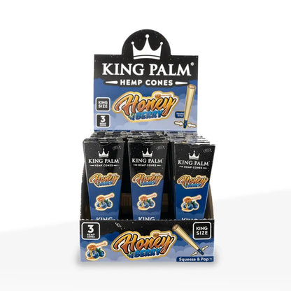 King Palm - KING SIZE Hemp Cones - 3 Counts Per Pack - 30 Packs Per Box - Smoke empire
