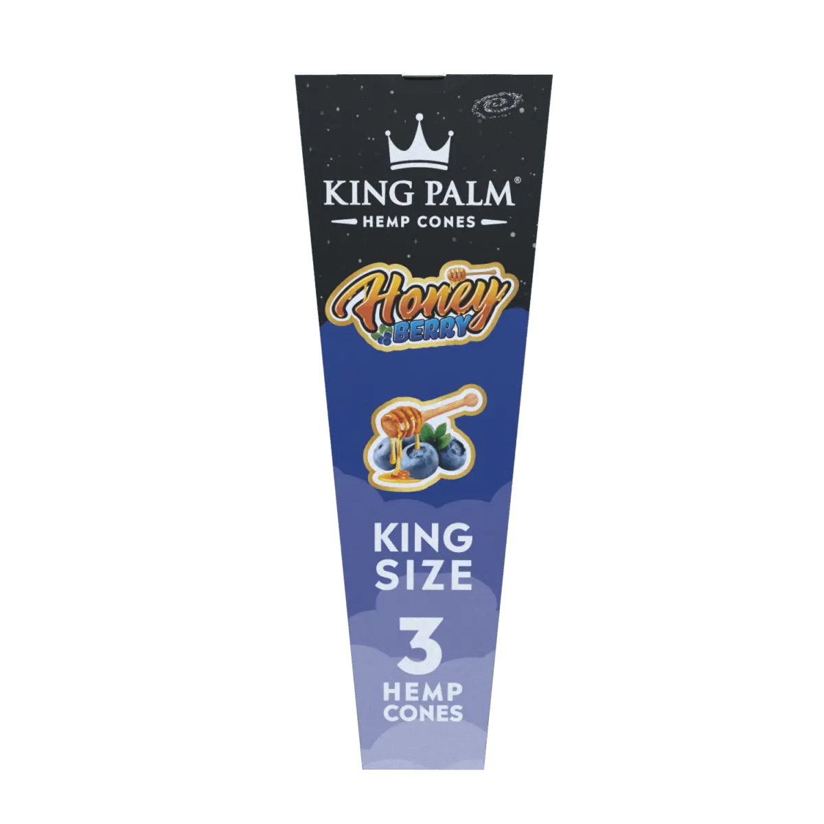 King Palm - KING SIZE Hemp Cones - 3 Counts Per Pack - 30 Packs Per Box - Smoke empire