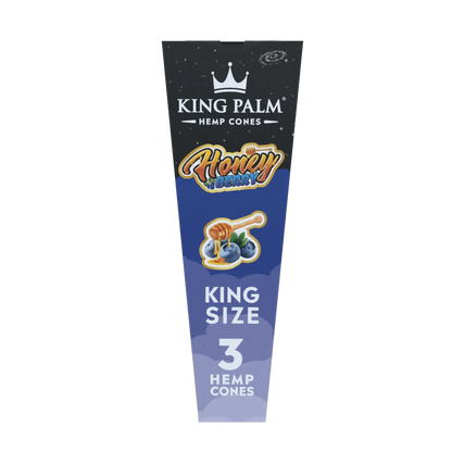 King Palm - KING SIZE Hemp Cones - 3 Counts Per Pack - 30 Packs Per Box - Smoke empire