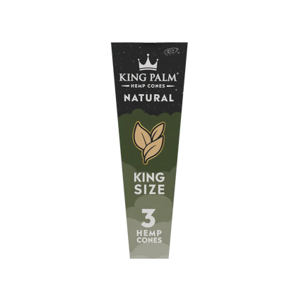 King Palm - KING SIZE Hemp Cones - 3 Counts Per Pack - 30 Packs Per Box - Smoke empire