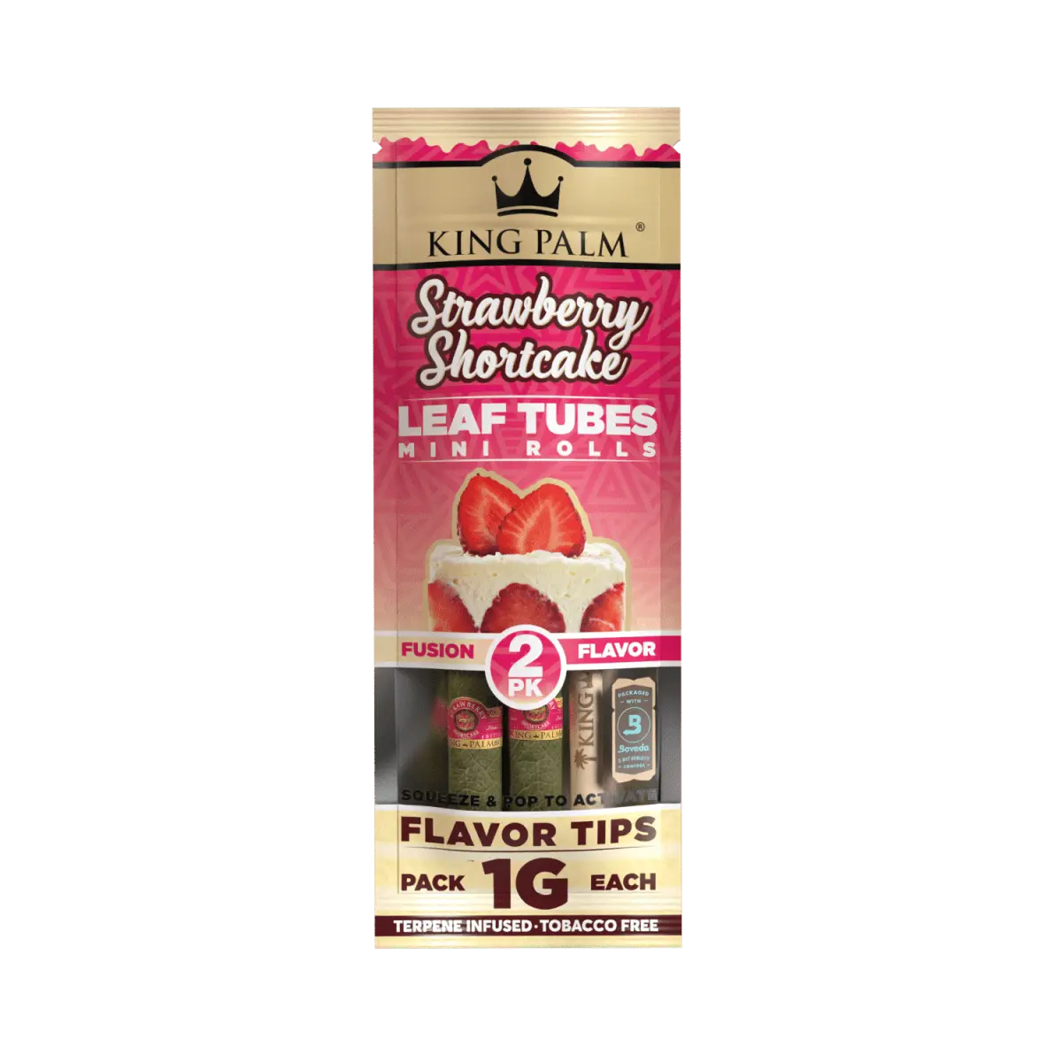 King Palm - Leaf Tubes Minis Rolls 1 Gram - 2 Counts Per Pack - 20 Packs Per Box - Smoke empire