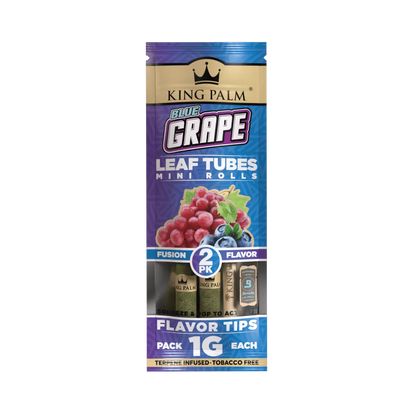 King Palm - Leaf Tubes Minis Rolls 1 Gram - 2 Counts Per Pack - 20 Packs Per Box - Smoke empire