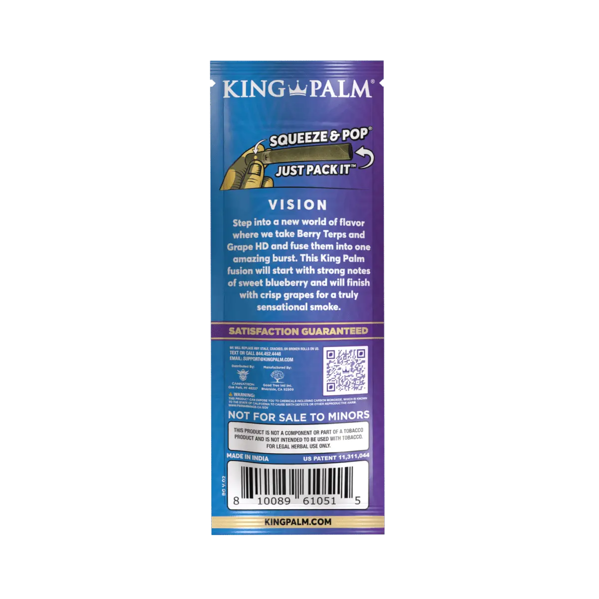 King Palm - Leaf Tubes Minis Rolls 1 Gram - 2 Counts Per Pack - 20 Packs Per Box - Smoke empire