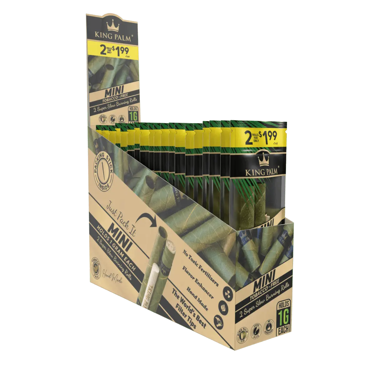 King Palm Mini Rollies - 2 Per Pack - 20 Packs Per Display - Smoke empire