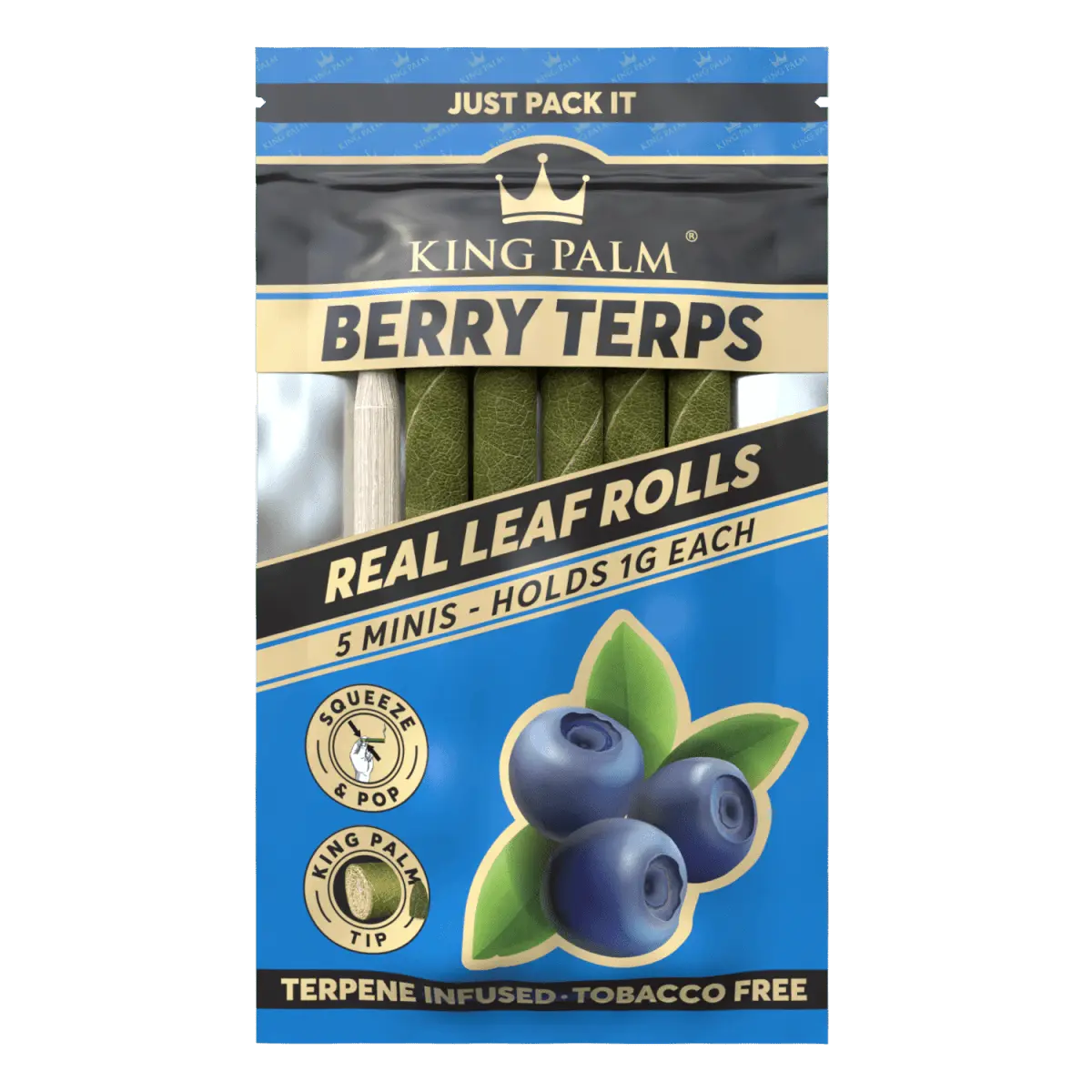 King Palm Mini Sized Cones - 15 Packs, 5 Rolls Per Pack - Smoke empire