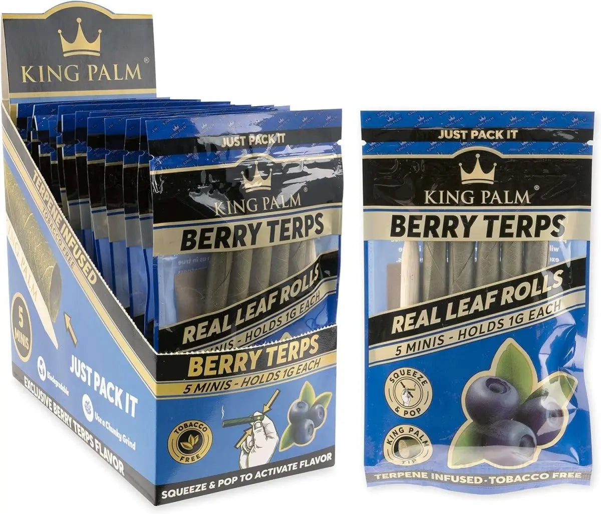 King Palm Mini Sized Cones - 15 Packs, 5 Rolls Per Pack - Smoke empire