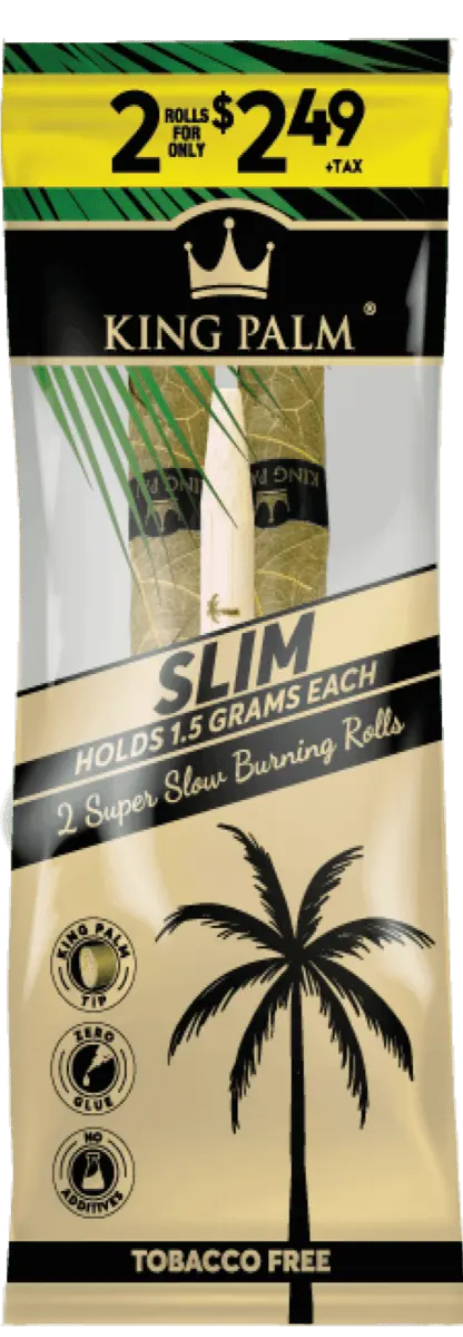 King Palm Slim Rollies - 2 Pack - 20 Pack Per Display - Smoke empire