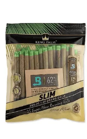 King Palm Slim Size Rolling Cones - 25 Piece Per Pack - 8 Pack Per Box - Smoke empire