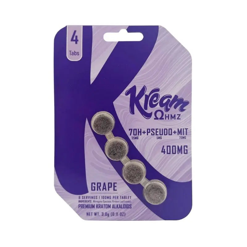 Kream 7-Hydroxy + Pseudo + Mit Chewable Tablets 4ct 100mg per Tablet - Smoke empire
