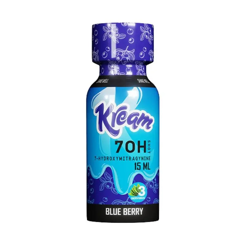 Kream 7-Hydroxymitragynine Liquid 15ml Shot - Blue Berry - Smoke empire