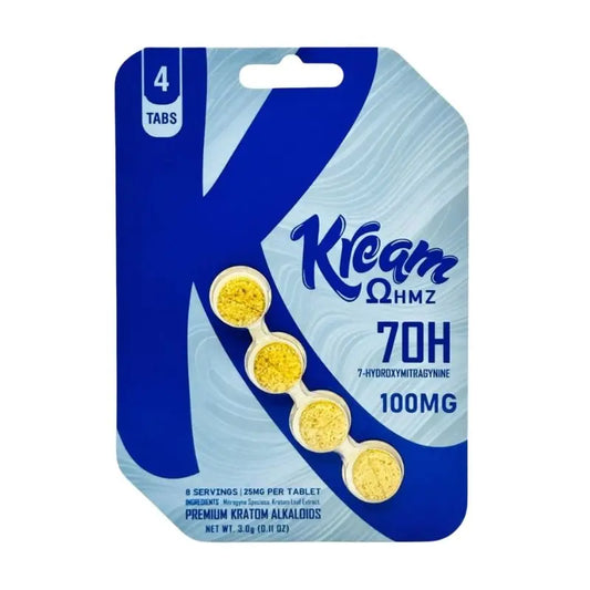 Kream OHMZ 7-Hydroxymitragynine Chewable Tablets 4ct 25mg Per Tablet - Natural - Smoke empire