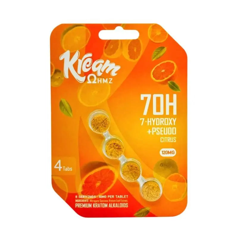 Kream OHMZ 7-Hydroxymitragynine + Pseudo Chewable Tablets 4ct 30mg per Tablet - Smoke empire