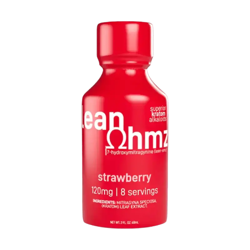 Lean Ohmz Exodus 7-Hydroxymitragynine Syrup Strawberry 120mg 2oz - Smoke empire