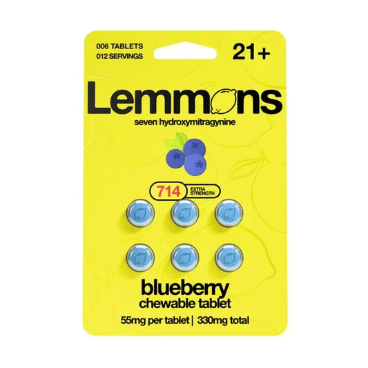 Lemmons 7-Hydroxymitragynine Chewable Tablets 6CT 55MG Per Tablet - Smoke empire