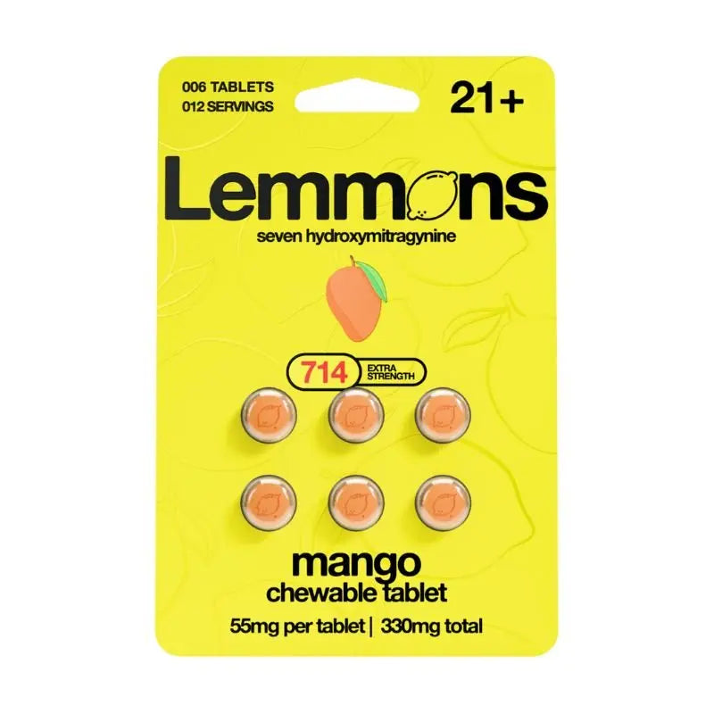 Lemmons 7-Hydroxymitragynine Chewable Tablets 6CT 55MG Per Tablet - Smoke empire