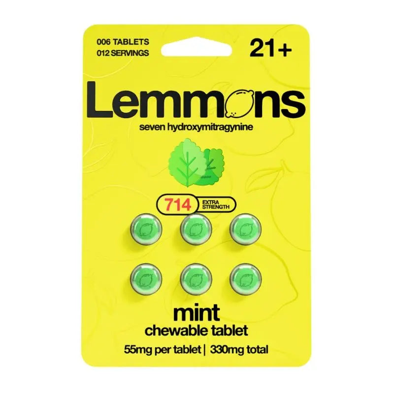 Lemmons 7-Hydroxymitragynine Chewable Tablets 6CT 55MG Per Tablet - Smoke empire