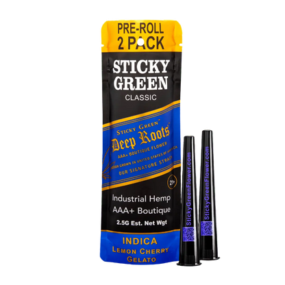 Lemon Cherry Gelato Deep Roots Pre Rolls (Indica) - Smoke empire