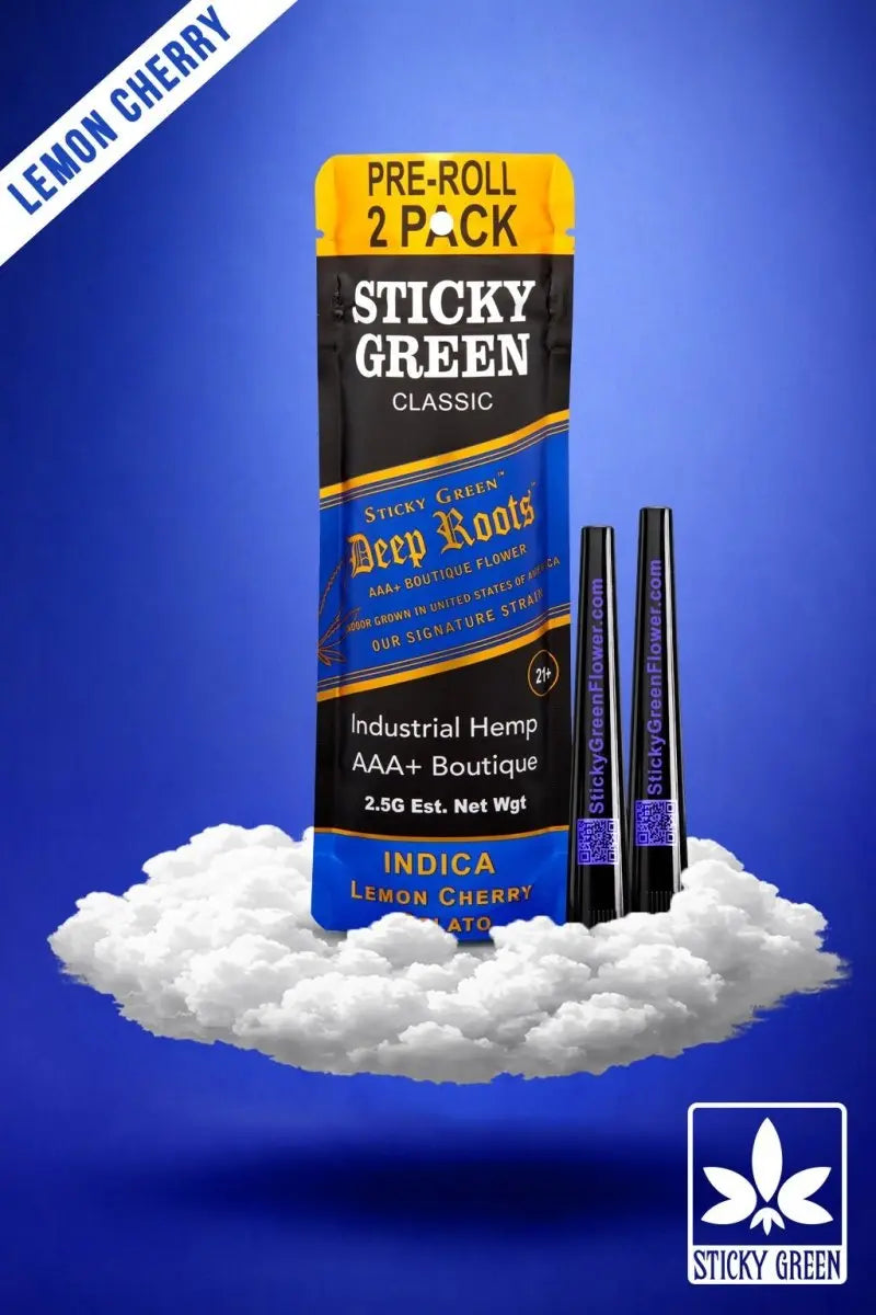 Lemon Cherry Gelato Deep Roots Pre Rolls (Indica) - Smoke empire