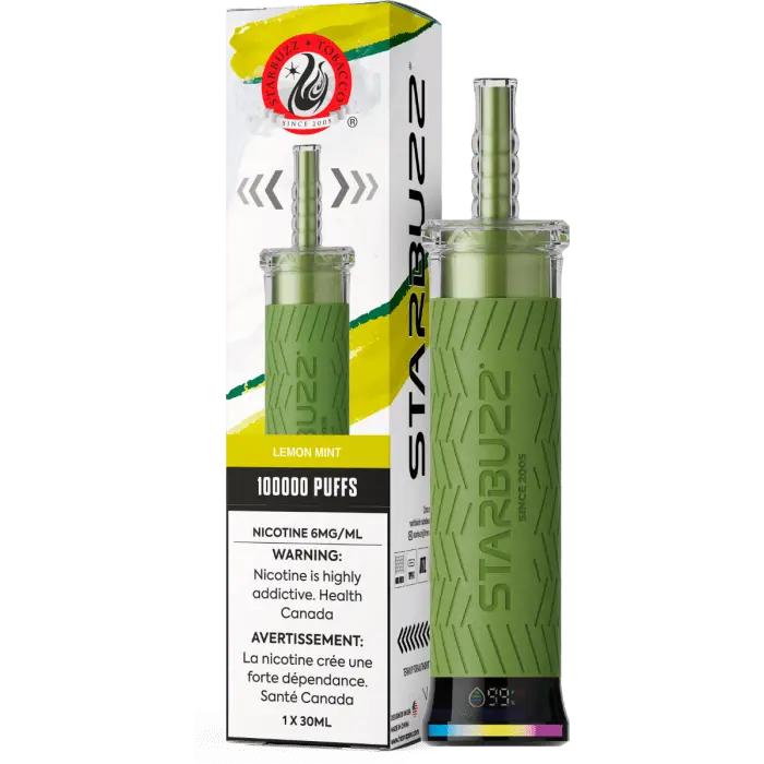 Lemon mint - Starbuzz 100k Disposable Shisha Vape - Smoke empire