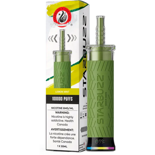 Lemon mint - Starbuzz 100k Disposable Shisha Vape - Smoke empire
