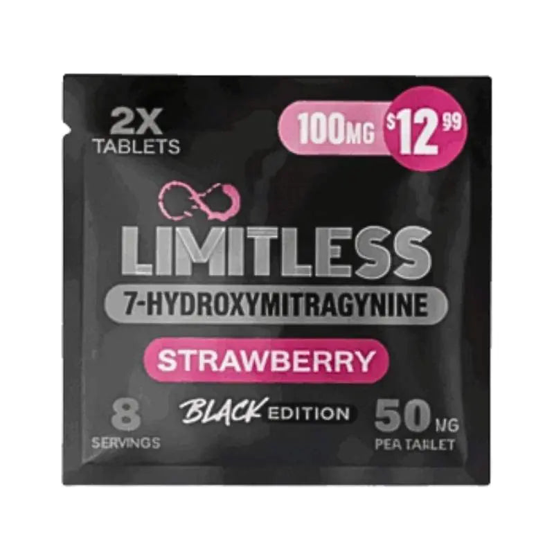 LIMITLESS 7-HYDROXYMITRAGYNINE BLACK EDITION TABLETS 2CT 50MG PER TABLET - Smoke empire