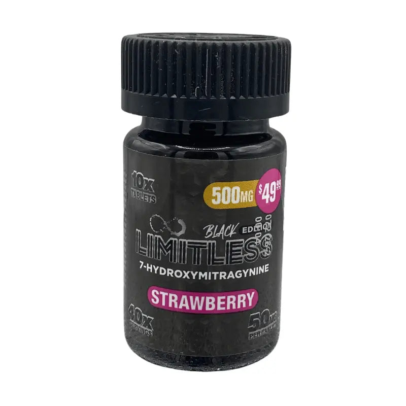 LIMITLESS BLACK EDITION 7-HYDROXYMITRAGYNINE TABLETS 10CT 50MG PER TABLET - Smoke empire