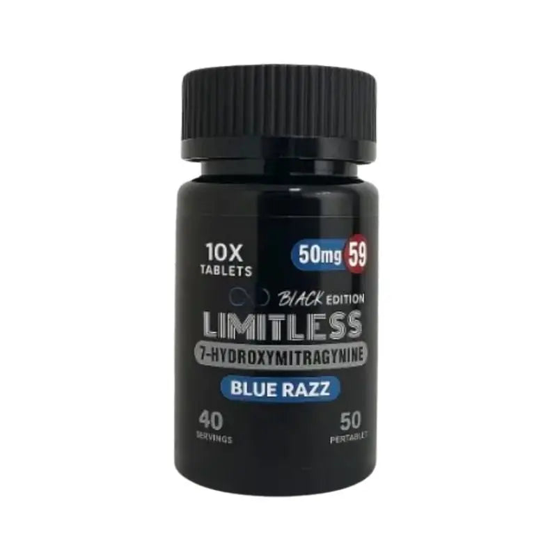 LIMITLESS BLACK EDITION 7-HYDROXYMITRAGYNINE TABLETS 10CT 50MG PER TABLET - Smoke empire