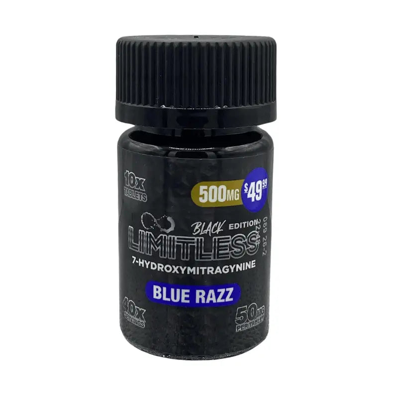 LIMITLESS BLACK EDITION 7-HYDROXYMITRAGYNINE TABLETS 10CT 50MG PER TABLET - Smoke empire