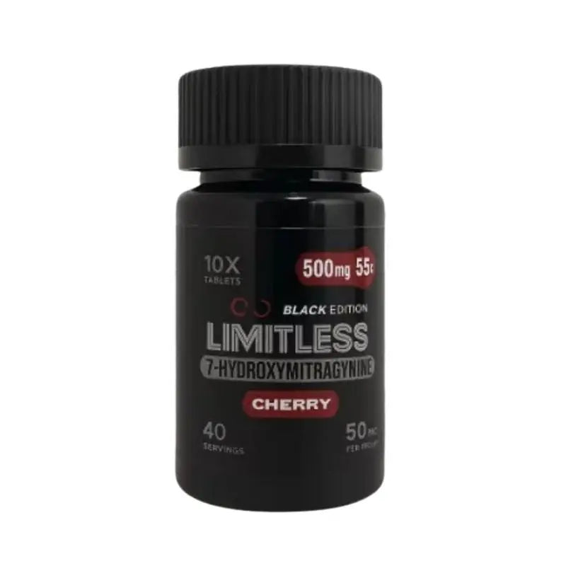 LIMITLESS BLACK EDITION 7-HYDROXYMITRAGYNINE TABLETS 10CT 50MG PER TABLET - Smoke empire