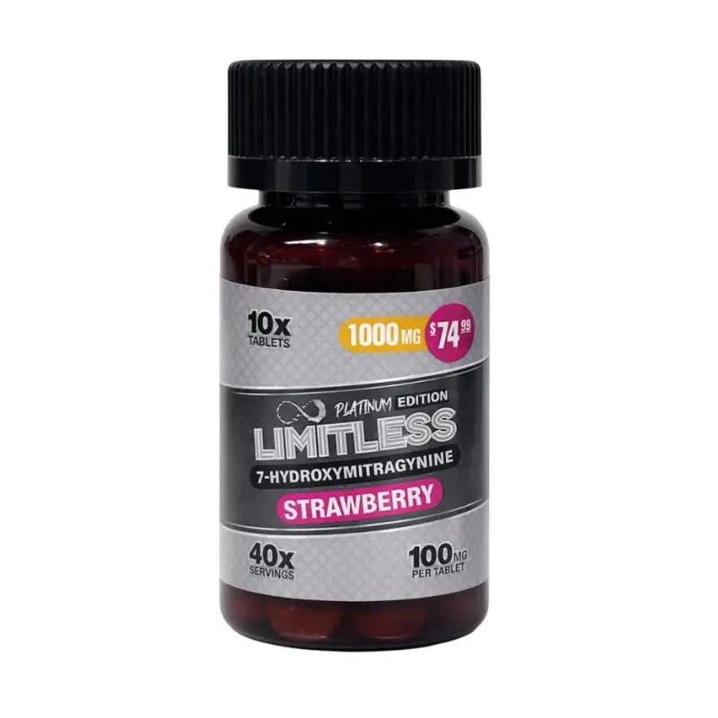 LIMITLESS PLATINUM EDITION 7-HYDROXYMITRAGYNINE TABLETS 10CT 100MG PER TABLET - Smoke empire