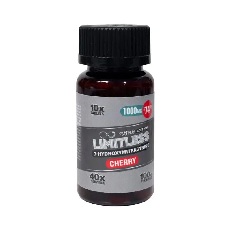 LIMITLESS PLATINUM EDITION 7-HYDROXYMITRAGYNINE TABLETS 10CT 100MG PER TABLET - Smoke empire