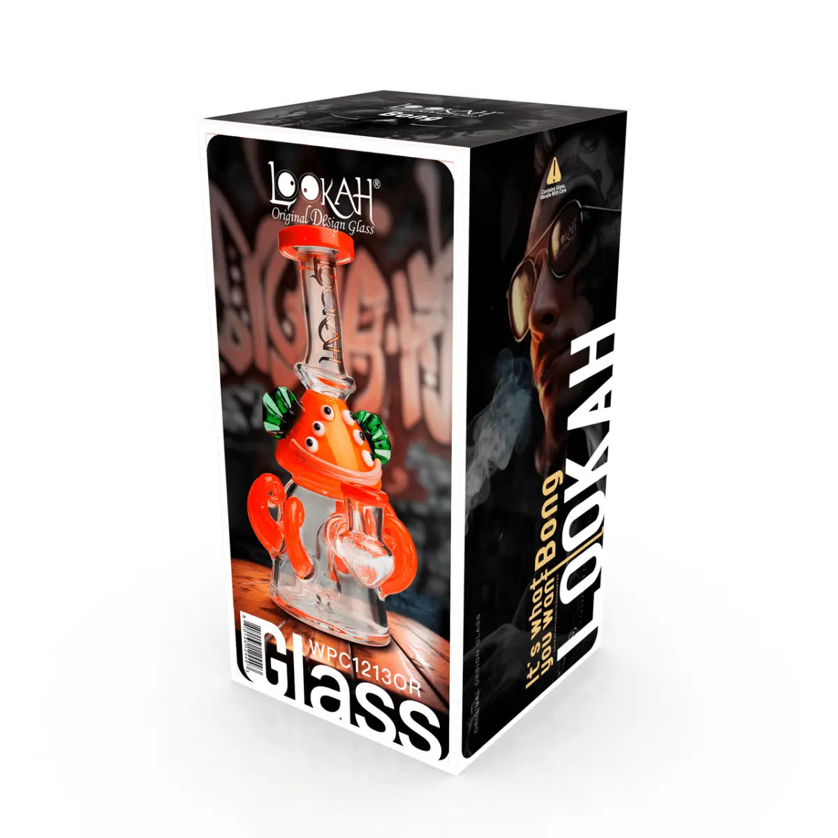 Lookah 8” Mini Cute Six Eyes Clown Octopus Dab Rig - Smoke empire