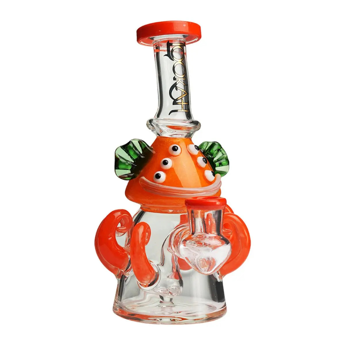 Lookah 8” Mini Cute Six Eyes Clown Octopus Dab Rig - Smoke empire