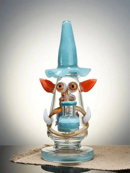 Lookah 9" Mini Wizard Glass Dab Rig - Green - Smoke empire