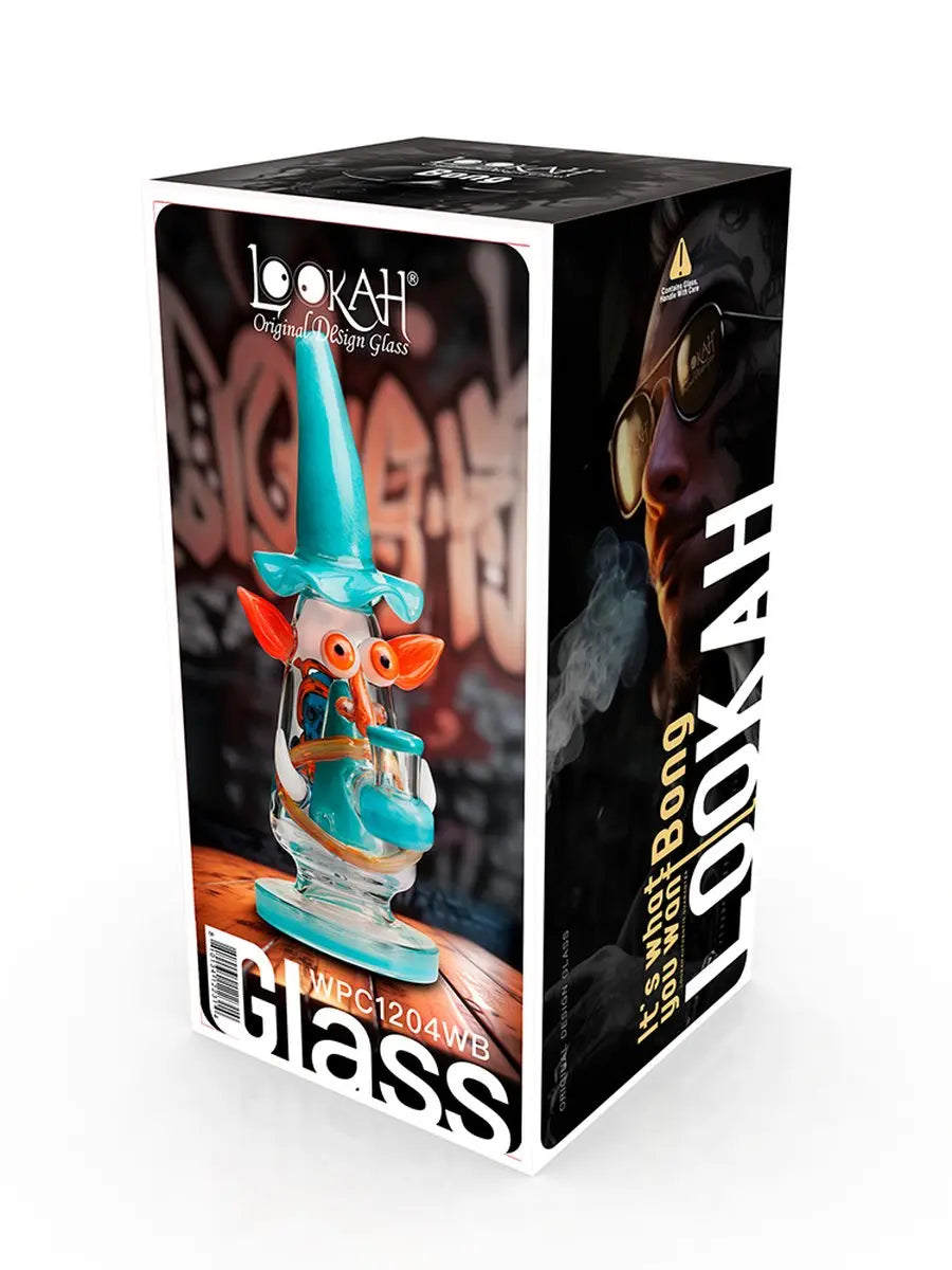 Lookah 9" Mini Wizard Glass Dab Rig - Green - Smoke empire
