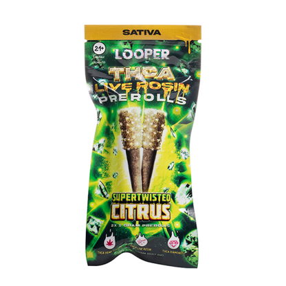 LOOPER THC-A LIVE ROSIN PRE ROLLS 1G - 2CT - Smoke empire