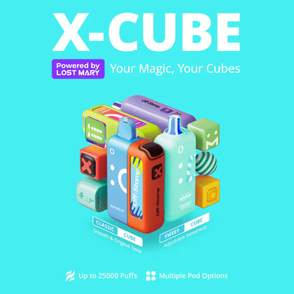 Made in Indonesia | Off-Stamp X-CUBE 25K Disposable KIT Powered By LOST MARY – 25,000 Puffs - Smoke empire