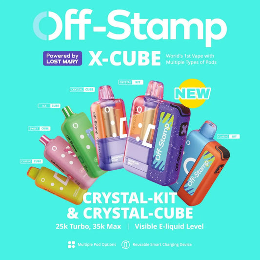 Made in Indonesia | Off-Stamp X-CUBE 'Crystal Cube' 35K Disposable KIT – 35,000 Puffs - Smoke empire
