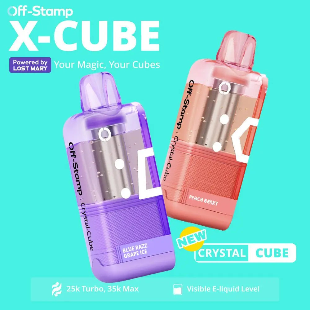 Made in Indonesia | Off-Stamp X-CUBE 'Crystal Cube' 35K Disposable POD – 35,000 Puffs - Smoke empire