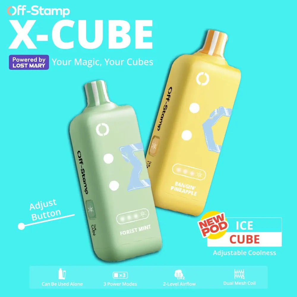 Made in Indonesia | Off-Stamp X-CUBE Ice Cube 25K Disposable POD Powered By LOST MARY – 25000 Puffs - Smoke empire