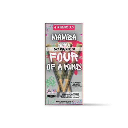 MAMBA Four of a Kind THCA Prerolls 4-Pack 8G - Smoke empire