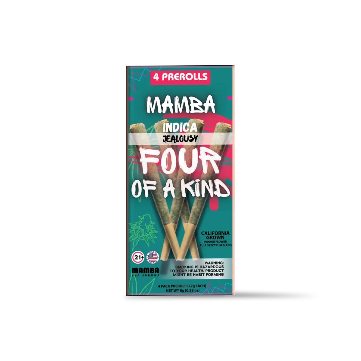 MAMBA Four of a Kind THCA Prerolls 4-Pack 8G - Smoke empire