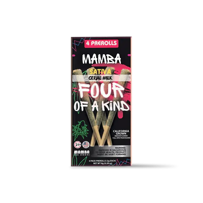 MAMBA Four of a Kind THCA Prerolls 4-Pack 8G - Smoke empire